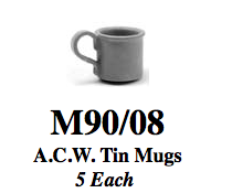 A.C.W. Tin Mugs (5 pc.)